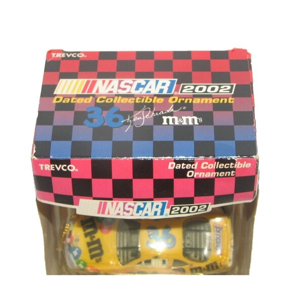 NASCAR M & M's Ken Schrader Racecar Collectible Christmas Ornament 2002 - Picture 2 of 6